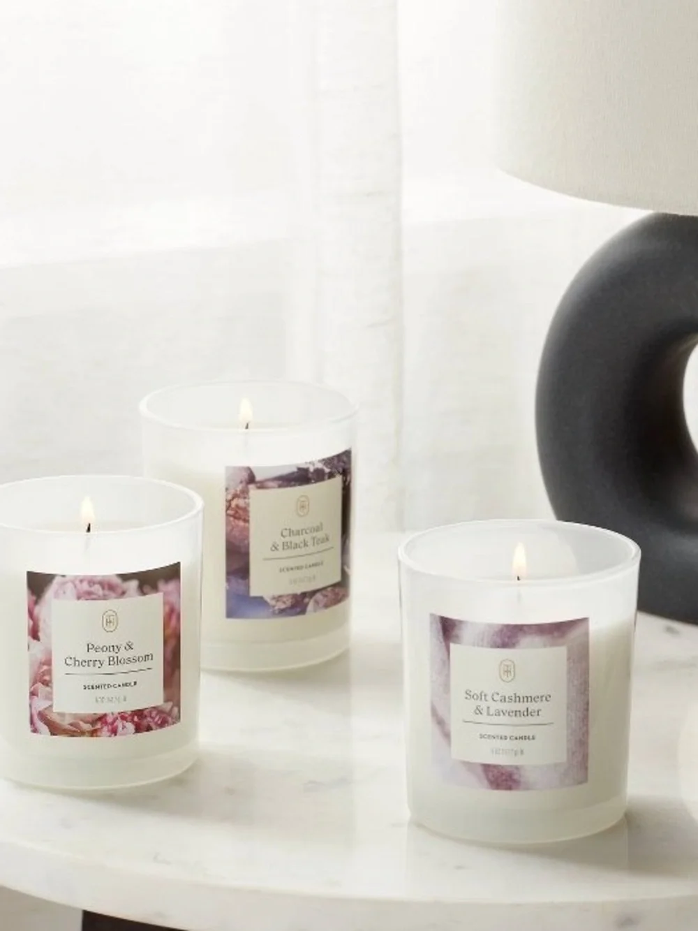 Threshold set of 3 Luxury Scented Candle Trio - Soft White Gift Set